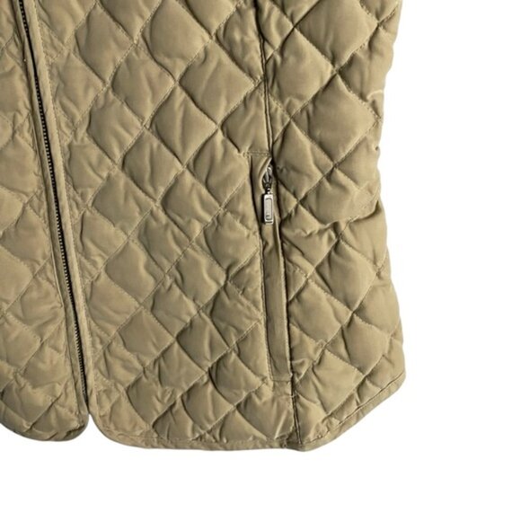 Eddie Bauer Women's Tan Quilted Lightweight Goose Down Vest - Picture 4 of 10